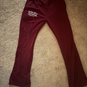 Burgundy Ed Hardy Sweatpants